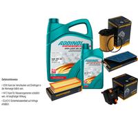 Denckermann Controllo Set Addinol Giga Luce 5W-30 6L per Peugeot 206 di Gas Cc