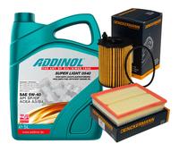DENCKERMANN Controllo Set ADDINOL SUPER LIGHT 5W-40 5L Per Citroën Berlingo