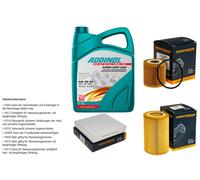 DENCKERMANN Controllo Set ADDINOL SUPER LIGHT 5W-40 5L Per Smart Cabrio 0.7