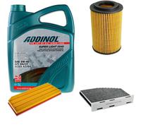 DENCKERMANN Controllo Set ADDINOL SUPER LIGHT 5W-40 5L Per VW Golf VI 2.0