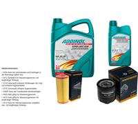 DENCKERMANN Controllo Set ADDINOL SUPER LIGHT 5W-40 6L Per Audi A2 1.4 1.6