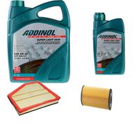 DENCKERMANN Controllo Set ADDINOL SUPER LIGHT 5W-40 6L Per BMW 5 Serie 520d