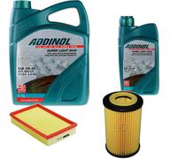 DENCKERMANN Controllo Set ADDINOL SUPER LIGHT 5W-40 6L Per Opel Agila (A)