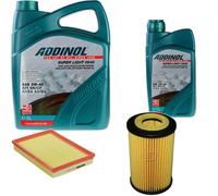 DENCKERMANN Controllo Set ADDINOL SUPER LIGHT 5W-40 6L Per Opel Corsa C 1.2