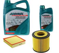 DENCKERMANN Controllo Set ADDINOL SUPER LIGHT 5W-40 6L Per Opel Omega B 2.6