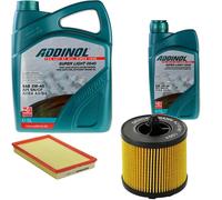 DENCKERMANN Controllo Set ADDINOL SUPER LIGHT 5W-40 6L Per Opel Speedster