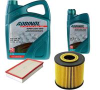 DENCKERMANN Controllo Set ADDINOL SUPER LIGHT 5W-40 6L Per Volvo S80 I 2.4