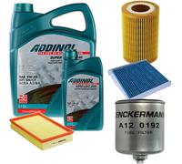 DENCKERMANN Controllo Set ADDINOL SUPER LIGHT 5W-40 6L Per Volvo V70 II 2.4