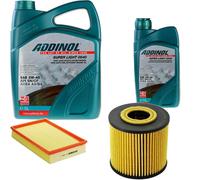 DENCKERMANN Controllo Set ADDINOL SUPER LIGHT 5W-40 6L Per Volvo V70 II 2.4