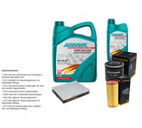 Denckermann Controllo Set Addinol Super Light 5W-40 6L per VW Lupo 1.7 Choji