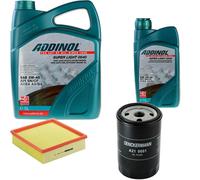 DENCKERMANN Controllo Set ADDINOL SUPER LIGHT 5W-40 6L Per VW Polo Coupe 1.3