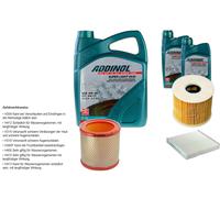 DENCKERMANN Controllo Set ADDINOL SUPER LIGHT 5W-40 7L Per Citroën Berlingo