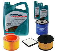 DENCKERMANN Controllo Set ADDINOL SUPER LIGHT 5W-40 7L Per Citroën Berlingo