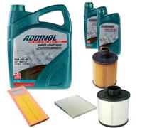 DENCKERMANN Controllo Set ADDINOL SUPER LIGHT 5W-40 7L Per Fiat Panda 1.3 D