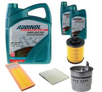 DENCKERMANN Controllo Set ADDINOL SUPER LIGHT 5W-40 7L Per Fiat Panda 1.3 D