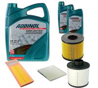 DENCKERMANN Controllo Set ADDINOL SUPER LIGHT 5W-40 7L Per Fiat Panda 1.3 D