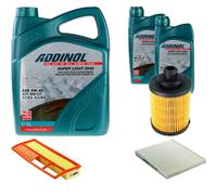 DENCKERMANN Controllo Set ADDINOL SUPER LIGHT 5W-40 7L Per Fiat Panda 1.3 D