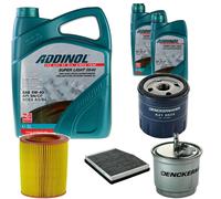 DENCKERMANN Controllo Set ADDINOL SUPER LIGHT 5W-40 7L Per Fiat Punto 1.9 DS