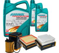 DENCKERMANN Controllo Set ADDINOL SUPER LIGHT 5W-40 7L Per Peugeot 208