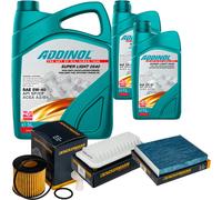 DENCKERMANN Controllo Set ADDINOL SUPER LIGHT 5W-40 7L Per Toyota Yaris 1.3