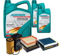 DENCKERMANN Controllo Set ADDINOL SUPER LIGHT 5W-40 7L Per Volvo V70 II 2.4