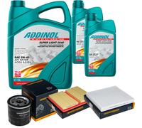 DENCKERMANN Controllo Set ADDINOL SUPER LIGHT 5W-40 7L Per VW Golf VII 1.0