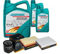 DENCKERMANN Controllo Set ADDINOL SUPER LIGHT 5W-40 7L Per VW Polo 1.4 16V