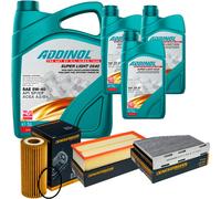 DENCKERMANN Controllo Set ADDINOL SUPER LIGHT 5W-40 8L Per Audi Q3 2.0 TFSI