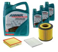 DENCKERMANN Controllo Set ADDINOL SUPER LIGHT 5W-40 8L Per Opel Omega B 2.6