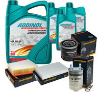 DENCKERMANN Controllo Set ADDINOL SUPER LIGHT 5W-40 8L Per Renault Megane