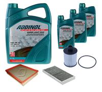 DENCKERMANN Controllo Set ADDINOL SUPER LIGHT 5W-40 8L Per Saab 9-3 Kombi