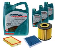 DENCKERMANN Controllo Set ADDINOL SUPER LIGHT 5W-40 8L Per Volvo V70 II 2.4