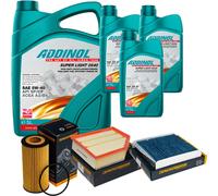 DENCKERMANN Controllo Set ADDINOL SUPER LIGHT 5W-40 8L Per Volvo V70 II 2.4