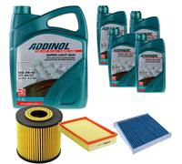 DENCKERMANN Controllo Set ADDINOL SUPER LIGHT 5W-40 9L Per Volvo V70 II 2.4