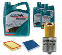 DENCKERMANN Controllo Set ADDINOL SUPER LIGHT 5W-40 9L Per Volvo V70 II 2.4