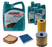 DENCKERMANN Controllo Set ADDINOL SUPER LIGHT 5W-40 9L Per Volvo V70 II 2.4