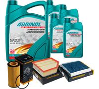 DENCKERMANN Controllo Set ADDINOL SUPER LIGHT 5W-40 9L Per Volvo V70 II 2.4