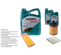 DENCKERMANN Controllo set ADDINOL SUPER LUCE 5W-40 7L per Fiat Panda 1.3 D