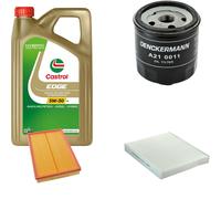 DENCKERMANN Controllo Set Castrol EDGE Titanium 5W-30 LL 5L Per VW Fox 1.4