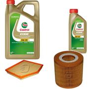 DENCKERMANN Controllo Set Castrol EDGE Titanium 5W-30 LL 6L Per BMW 5 Serie 520i