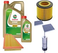 DENCKERMANN Controllo Set Castrol EDGE Titanium 5W-30 LL 6L Per BMW 5 Serie 528i