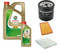 DENCKERMANN Controllo Set Castrol EDGE Titanium 5W-30 LL 6L Per VW Fox 1.4