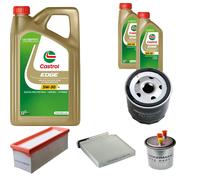 DENCKERMANN Controllo Set Castrol EDGE Titanium 5W-30 LL 7L Per Dacia Duster