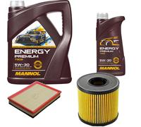DENCKERMANN Controllo Set Energy Premium 5W-30 6L Per Opel Astra H 1.3 CDTi