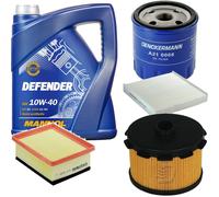 DENCKERMANN Controllo Set MANNOL 10W-40 5L Per Citroën Berlingo Kasten 1.9 D