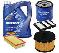 DENCKERMANN Controllo Set MANNOL 10W-40 5L Per Fiat Scudo Kasten 1.9 D