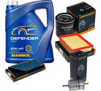 DENCKERMANN Controllo Set MANNOL 10W-40 5L Per Peugeot 206 Schrägheck 1.4i