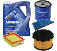DENCKERMANN Controllo Set MANNOL 10W-40 5L Per Peugeot 206 Schrägheck 1.9 D