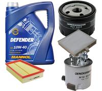 DENCKERMANN Controllo Set MANNOL 10W-40 5L Per Renault Scénic II 1.5 DCI