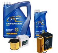 DENCKERMANN Controllo Set MANNOL 10W-40 6L Per Audi A4 Avant 2.0 TFSI Quattro